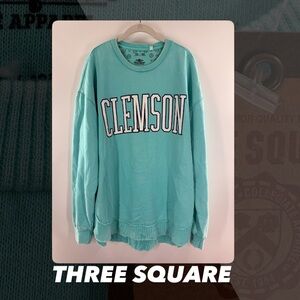 NWT Three Square Clemson Garment Burn Washed Sweatshirt